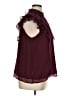 Ann Taylor LOFT 100% Polyester Burgundy Sleeveless Blouse Size XL - photo 4
