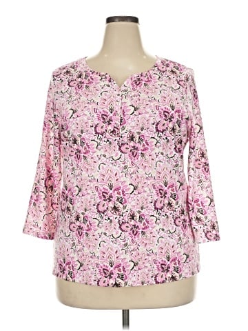 Karen Scott 3/4 Sleeve Blouse (view 1)