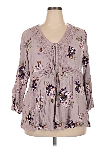 Torrid 3/4 Sleeve Blouse (view 1)