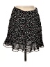 Aqua 100% Polyester Floral Black Casual Skirt Size S - photo 2