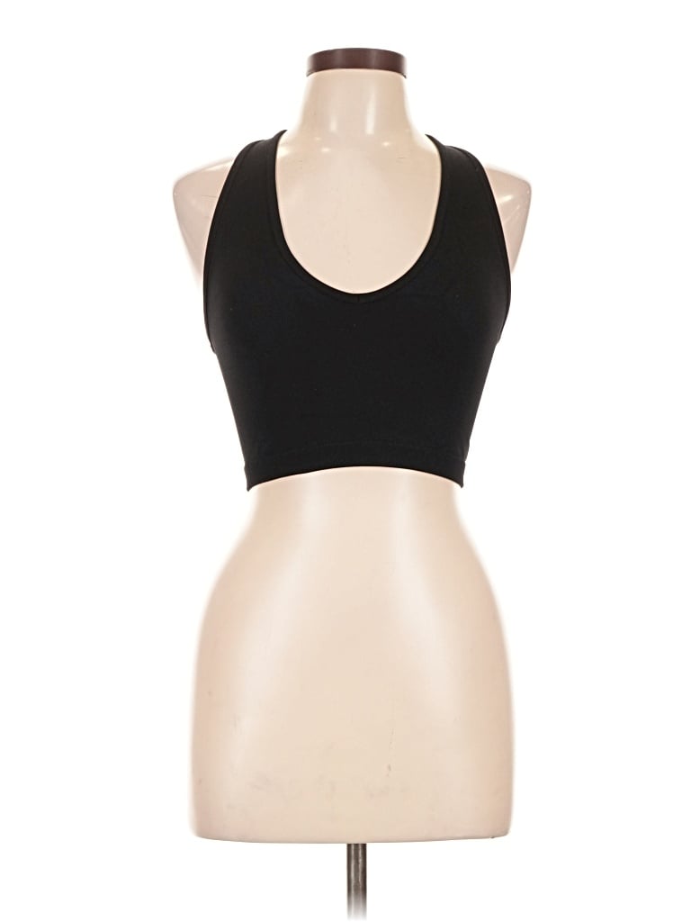 Pre-owned Tnaction Tank Top Black Halter Neckline Tops