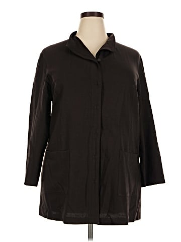Eileen Fisher 3/4 Sleeve Button-Down Shirt (view 1)
