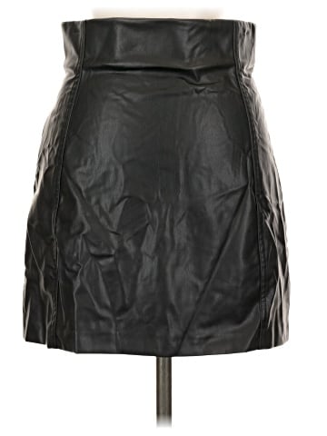 Zara Faux Leather Skirt (view 2)
