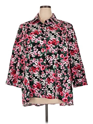 Crown & Ivy 3/4 Sleeve Button-Down Shirt (view 1)