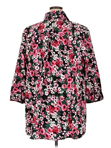 Crown & Ivy 3/4 Sleeve Button-Down Shirt (view 2)