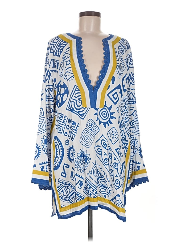 Pre-owned Conditions Apply Swimsuit Cover Up In Blue