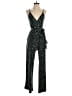 Kaileigh Polka Dots Black Green Jumpsuit Size XS - photo 1