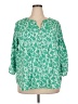 Notations Green 3/4 Sleeve Blouse Size 3X - photo 1
