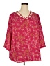 41Hawthorn 100% Polyester Pink 3/4 Sleeve Blouse Size 2X - photo 1
