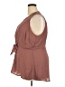 Torrid 100% Polyester Brown Sleeveless Blouse Size 2X Plus (2) - photo 5