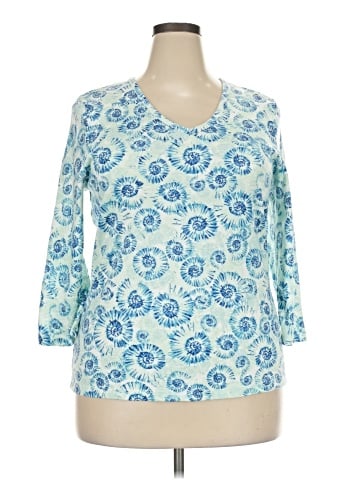 Karen Scott 3/4 Sleeve Top (view 1)