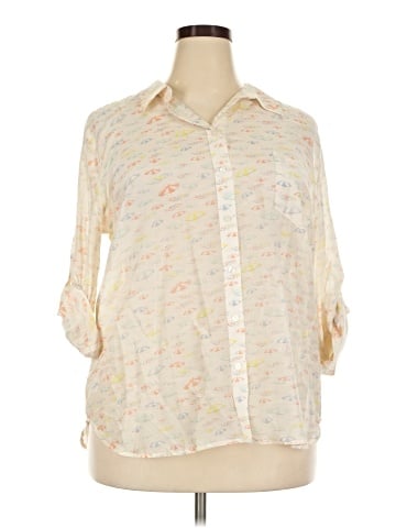 Ann Taylor 3/4 Sleeve Button-Down Shirt (view 1)