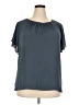 Ann Taylor LOFT 100% Polyester Gray Short Sleeve Blouse Size XXL - photo 1