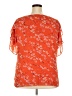 CAbi 100% Polyester Orange Short Sleeve Blouse Size XXL - photo 2