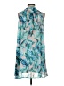 Audrey 3+1 100% Polyester Teal Sleeveless Blouse Size S - photo 2