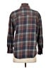 Love Notes Plaid Gray Long Sleeve Button-Down Shirt Size S - photo 2