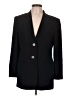 Max Mara 100% Wool Black Blue Wool Blazer Size 10 - photo 1