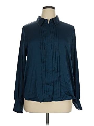 White House Black Market Long Sleeve Blouse (view 1)