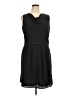 Lands' End 100% Polyester Solid Black Casual Dress Size 16 - photo 1
