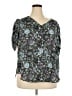 Torrid 100% Polyester Teal Short Sleeve Blouse Size 2X Plus (2) - photo 1