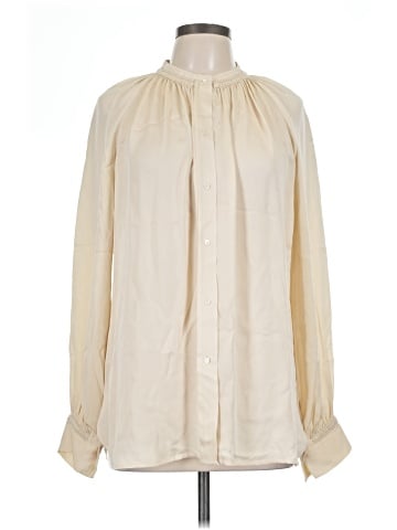 Vince. Long Sleeve Silk Top (view 1)