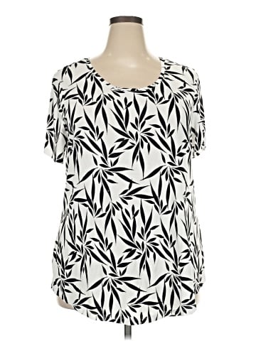 JM Collection Short Sleeve Blouse (view 1)