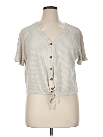Pink Republic Short Sleeve Henley (view 1)