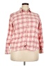 Lands' End Plaid Pink Long Sleeve Button-Down Shirt Size 18 (petite) - photo 1