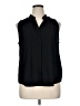 MICHAEL Michael Kors Black Sleeveless Button-Down Shirt Size XL - photo 1