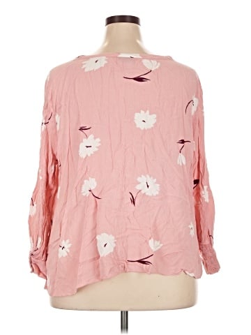 a.n.a. A New Approach 3/4 Sleeve Blouse (view 2)