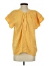 Dylan Yellow Short Sleeve Blouse Size XS - photo 1