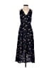 Aqua 100% Polyester Floral Blue Casual Dress Size XS - photo 1