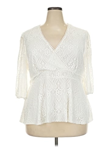 City Chic 3/4 Sleeve Blouse (view 1)