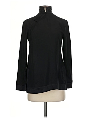 Max Studio Long Sleeve Silk Top (view 1)