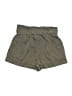 Express 100% Polyester Solid Green Khaki Shorts Size M - photo 2