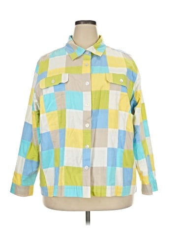 Cj Banks 3/4 Sleeve Button-Down Shirt (view 1)