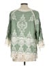 North Style 100% Rayon Green 3/4 Sleeve Blouse Size L - photo 2