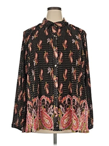 JM Collection Long Sleeve Blouse (view 1)