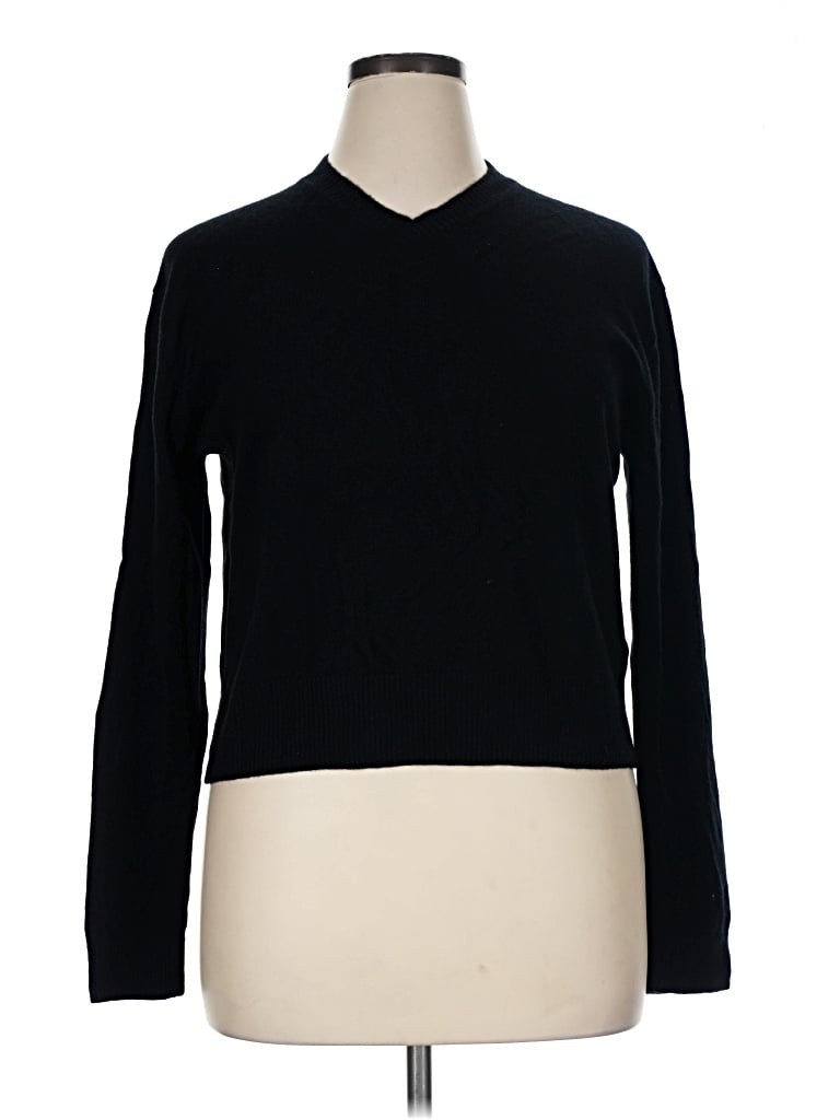 Pre-owned Jcrew Cashmere Pullover Sweater In Black