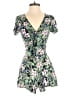 Blue Rain 100% Rayon Tropical Green Romper Size XS - photo 1