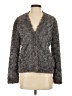 Trouve 100% Polyester Tweed Gray Cardigan Size S - photo 1