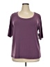 Context Purple Short Sleeve Top Size 3X - photo 1
