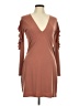 Express Solid Brown Cocktail Dress Size M - photo 1