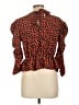 Topshop 100% Polyester Red 3/4 Sleeve Blouse Size 10 - photo 2