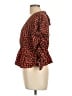 Topshop 100% Polyester Red 3/4 Sleeve Blouse Size 10 - photo 5