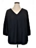 J.Jill 100% Polyester Black 3/4 Sleeve Blouse Size XL - photo 1