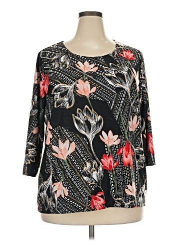 JM Collection 3/4 Sleeve Blouse (view 1)