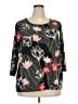 JM Collection Black 3/4 Sleeve Blouse Size 3X - photo 1