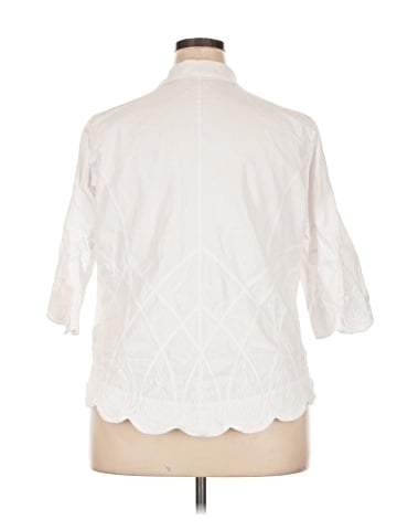 Soft Surroundings 3/4 Sleeve Button-Down Shirt (view 2)