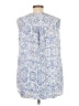 Chaus Blue Sleeveless Blouse Size L - photo 2
